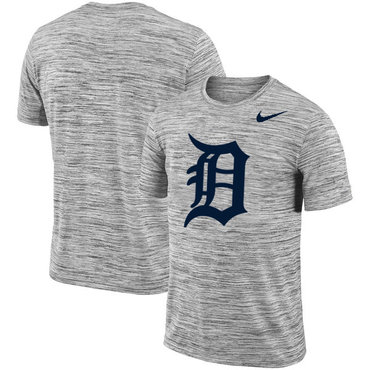Detroit Tigers Nike Heathered Black Sideline Legend Velocity Travel Performance T-Shirt