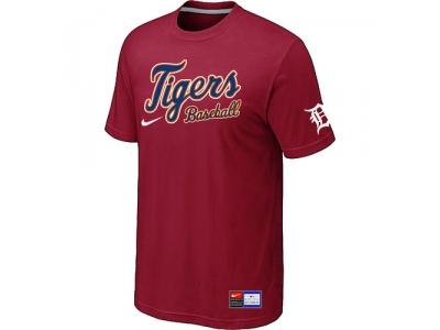 Detroit Tigers Red NEW Short Sleeve Practice T-Shirt