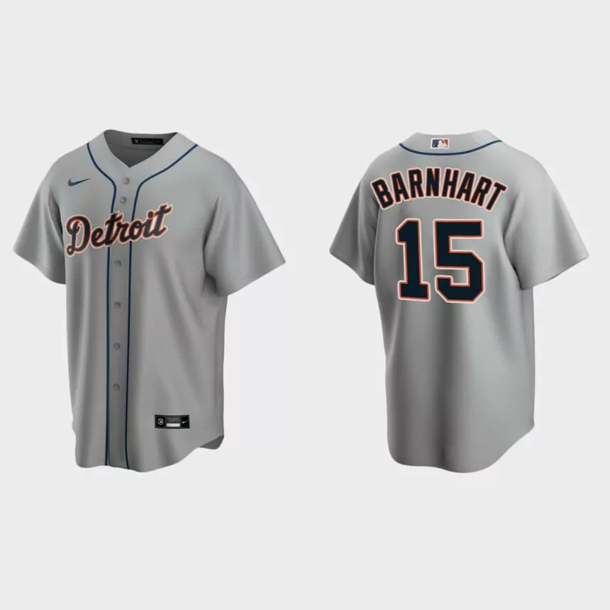 Detroit Tigers Tucker Barnhart Replica Road Jersey – Gray.jpg