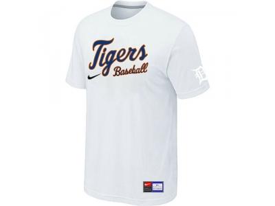 Detroit Tigers White NEW Short Sleeve Practice T-Shirt