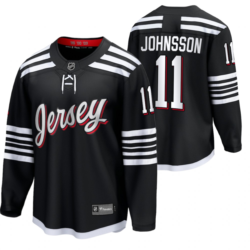 Devils #11 Andreas Johnsson Black 2022 Alternate Jersey