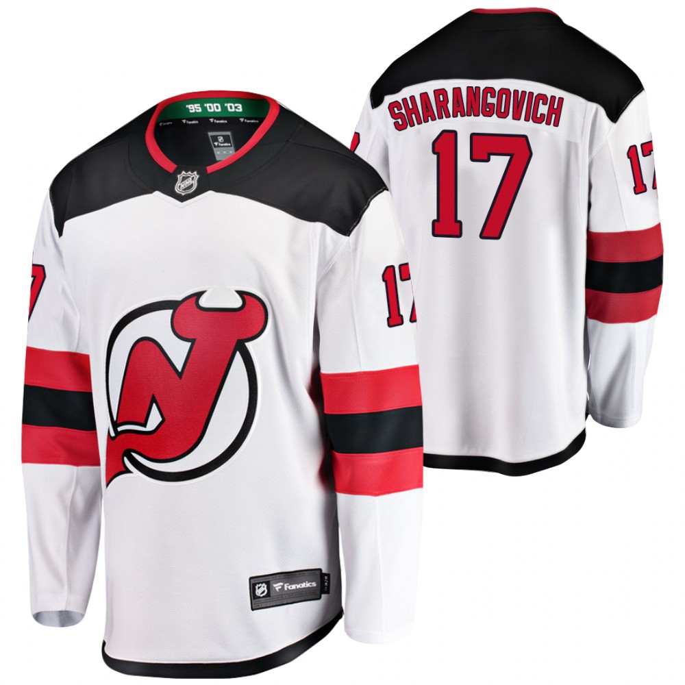Devils #17 Yegor Sharangovich White 2021 Away Jersey