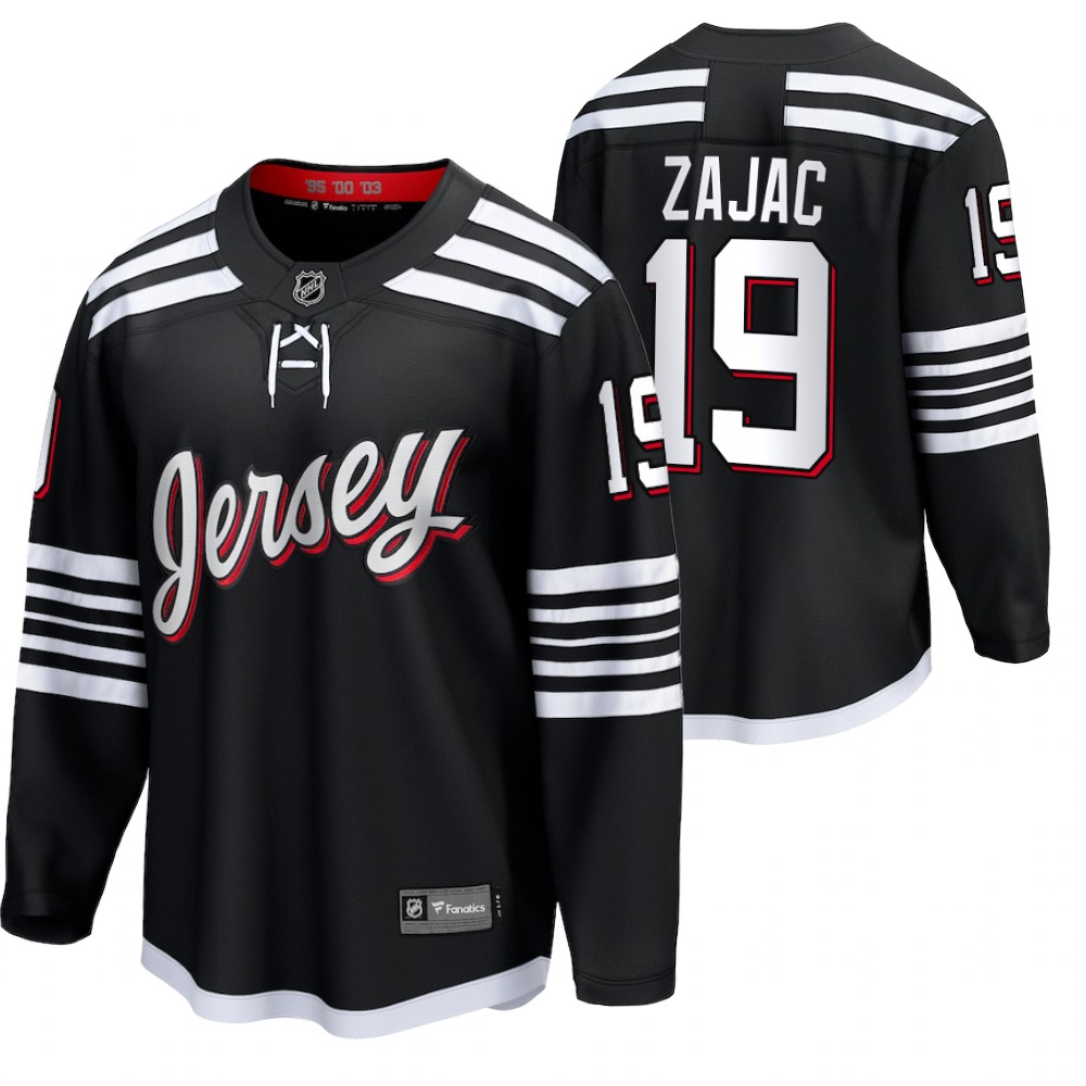Devils #19 Travis Zajac Black 2022 Alternate Jersey