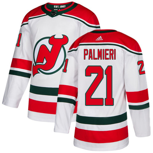 Devils #21 Kyle Palmieri White Alternate Authentic Stitched Hockey Jersey