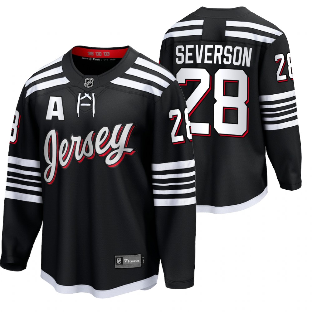 Devils #28 Damon Severson Black 2022 Alternate Jersey
