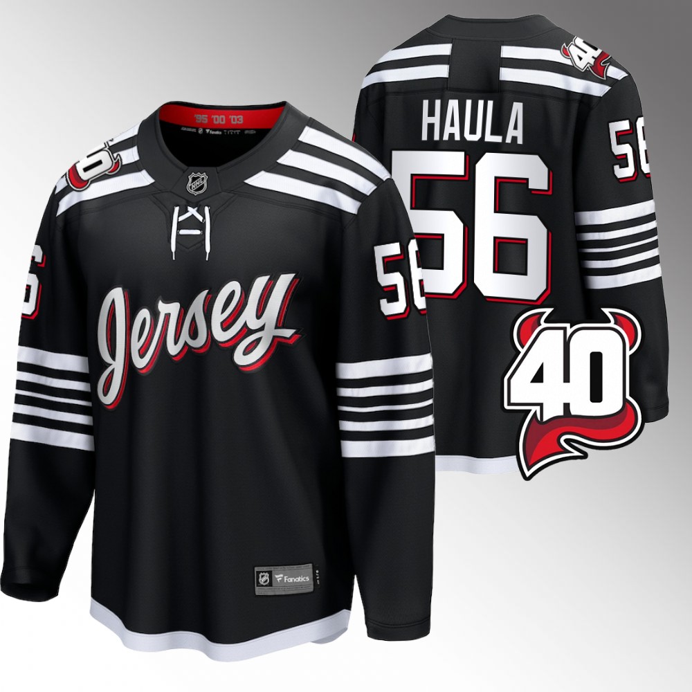 Devils #56 Erik Haula Black 2022 Alternate Jersey