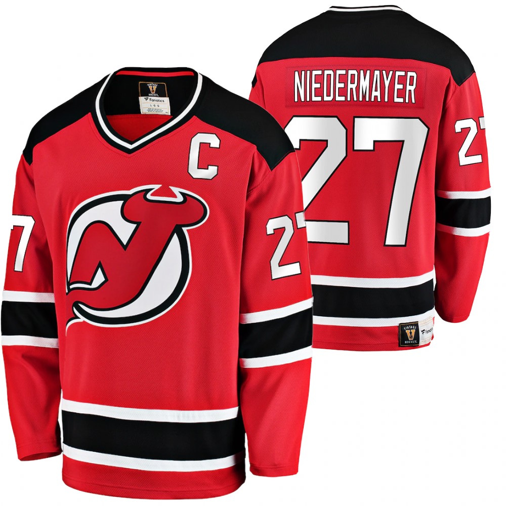Devils #7 Scott Niedermayer Red Retired Player Jersey