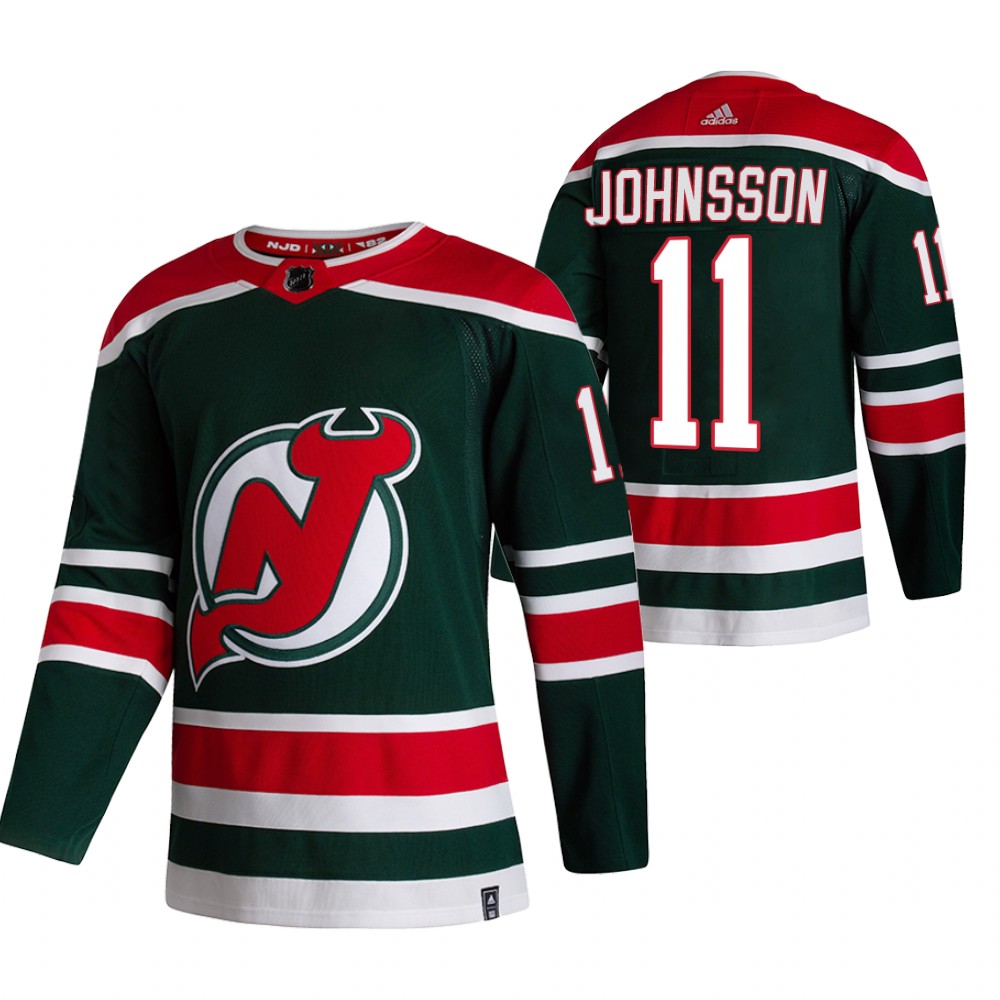 Devils 2021 Reverse Retro #11 Andreas Johnsson Green Jersey Special Edition Authentic
