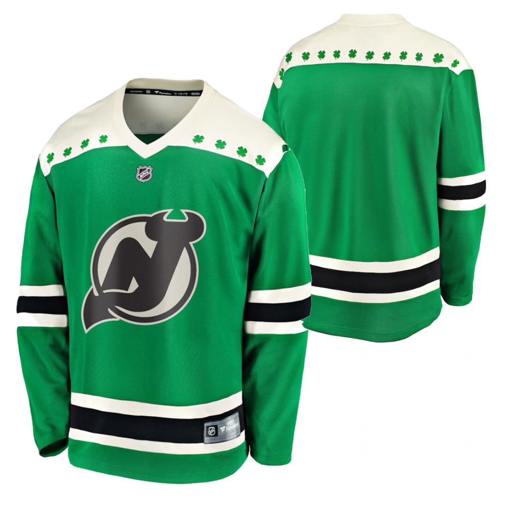 Devils 2021 St Patricks Day Green Men Jersey