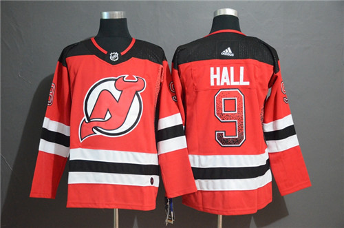 Devils 9 Taylor Hall Red Drift Fashion Adidas Jersey