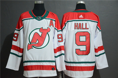 Devils 9 Taylor Hall White Alternate Breakaway Adidas Jersey