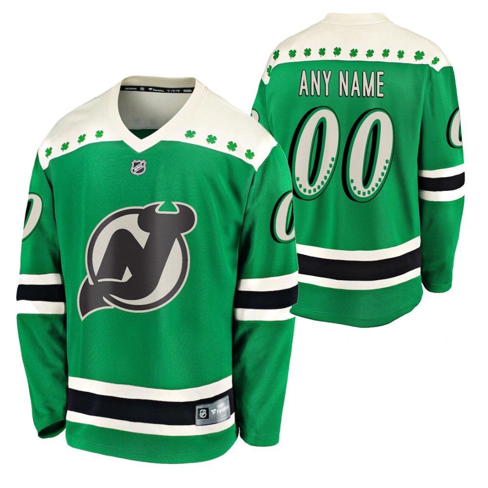Devils Custom 2021 St Patricks Day Green Men Jersey