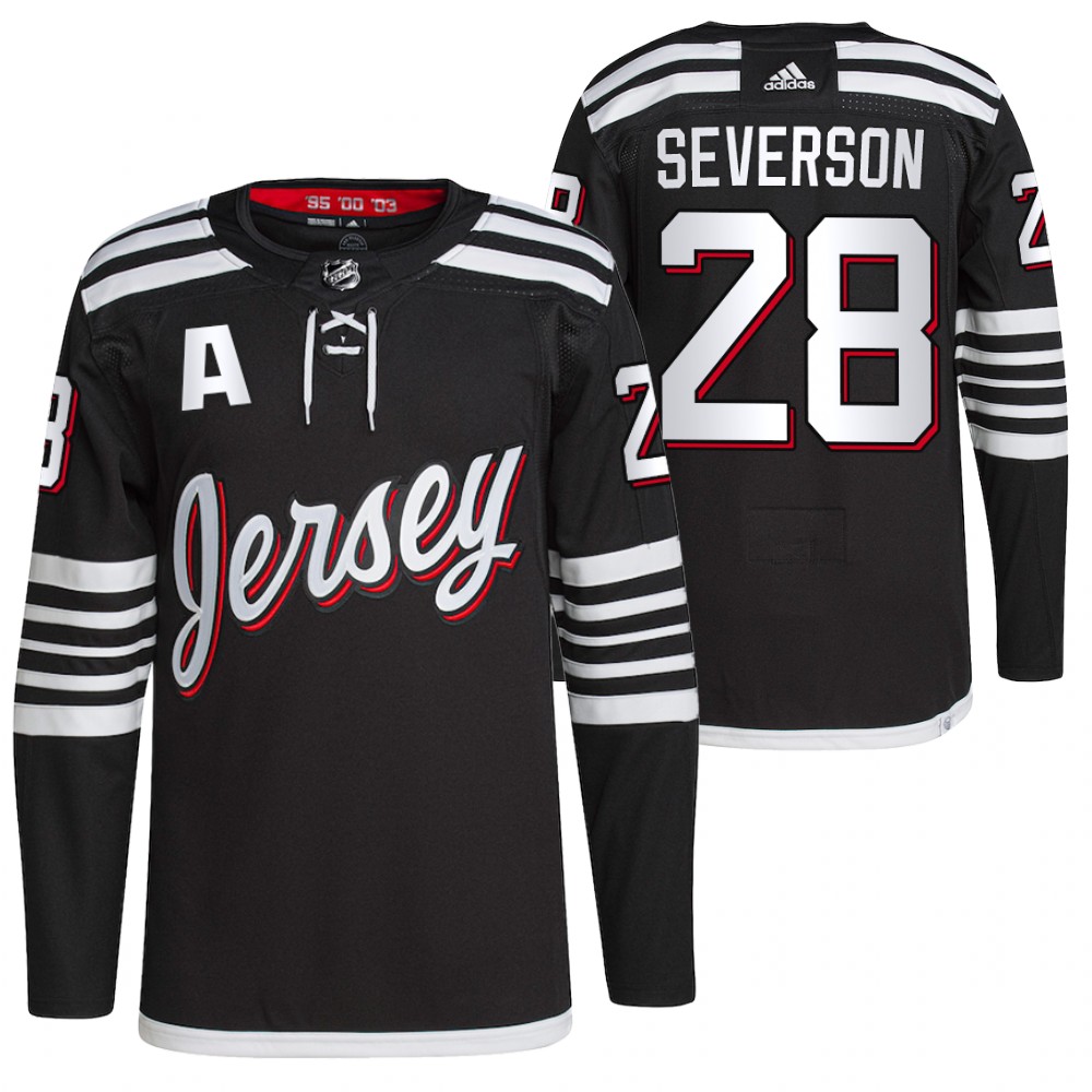 Devils Damon Severson 2021-22 Alternate Black Authentic Pro Jersey