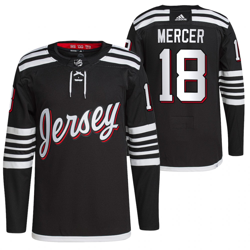 Devils Dawson Mercer 2021-22 Alternate Black Authentic Pro Jersey