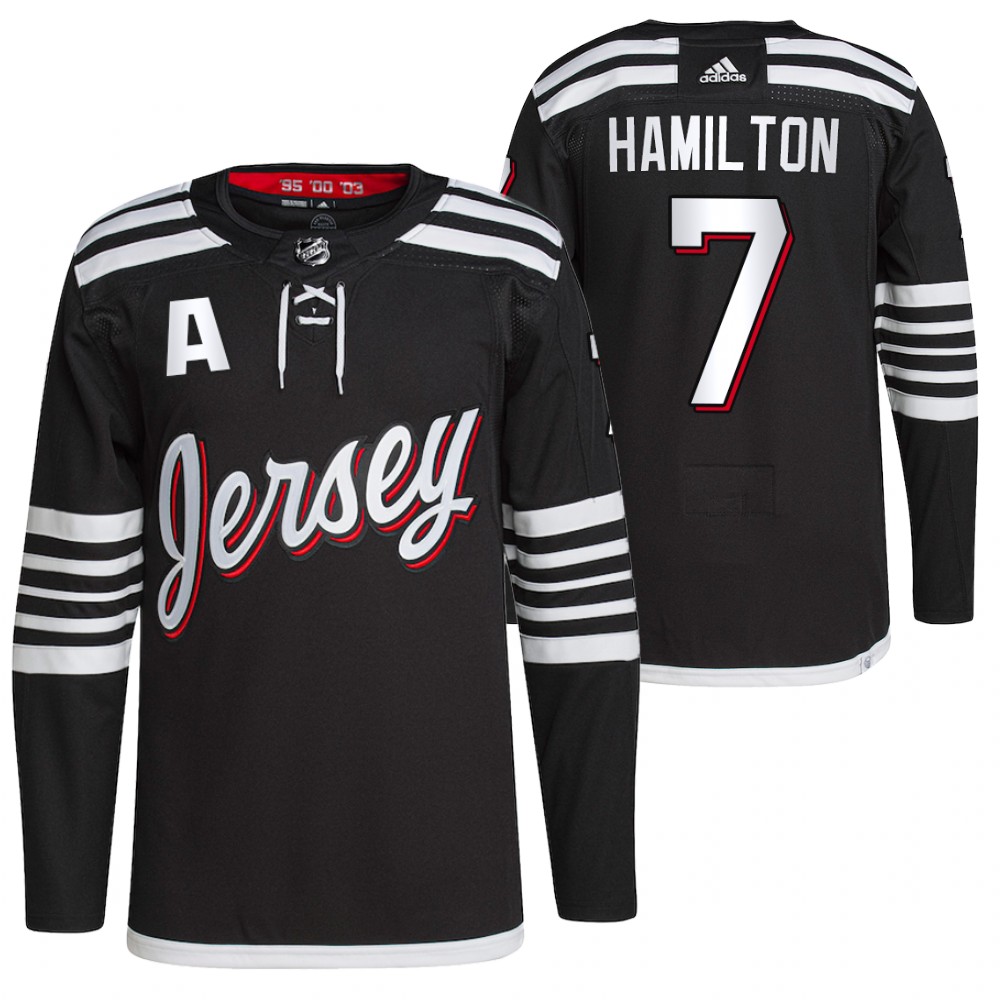 Devils Dougie Hamilton 2021-22 Alternate Black Authentic Pro Jersey