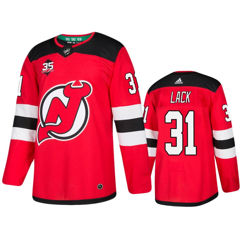 Devils Eddie Lack Red Home Jersey