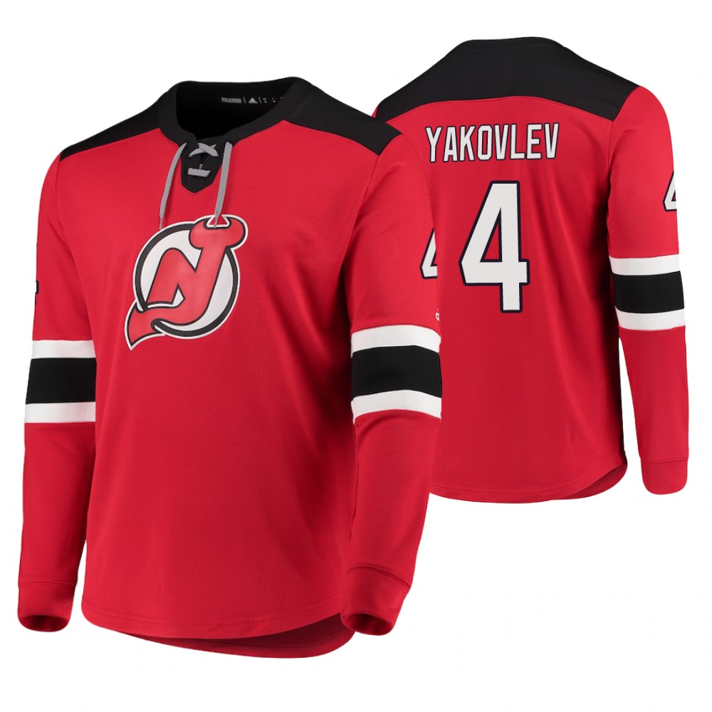 Devils Egor Yakovlev Red Platinum Jersey