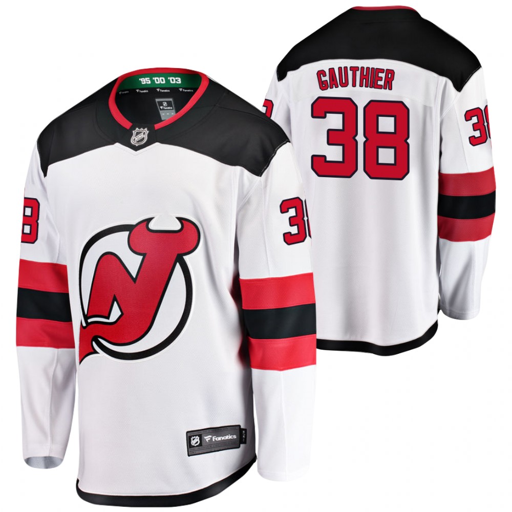 Devils Frederik Gauthier Jersey Away White Player Men