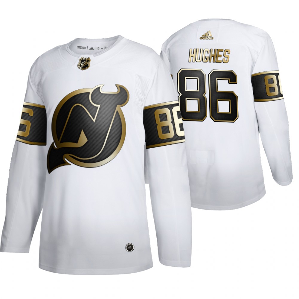 Devils Jack Hughes Men's Authentic NHL Golden Edition Jersey