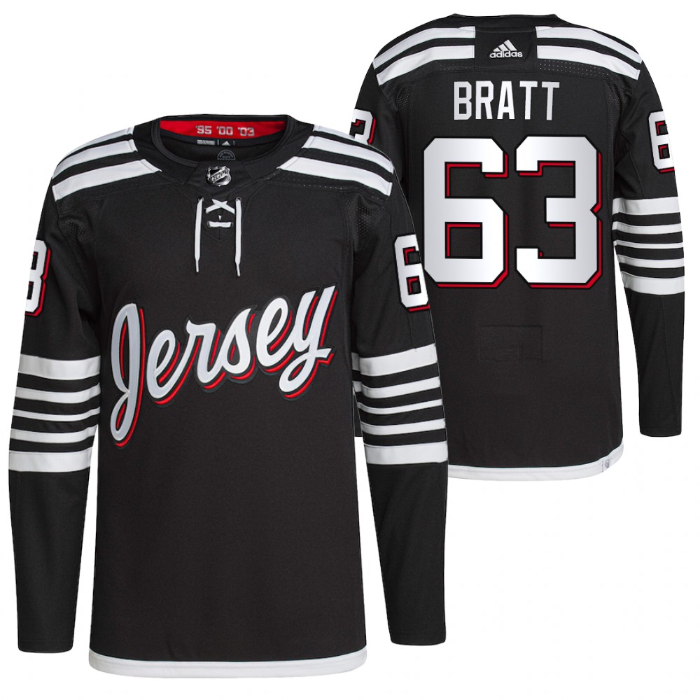 Devils Jesper Bratt 2021-22 Alternate Black Authentic Pro Jersey