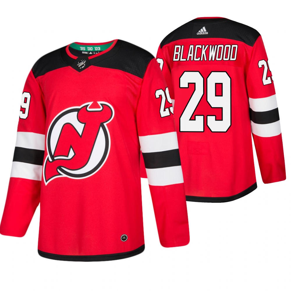 Devils Mackenzie Blackwood Red Authentic Home Jersey