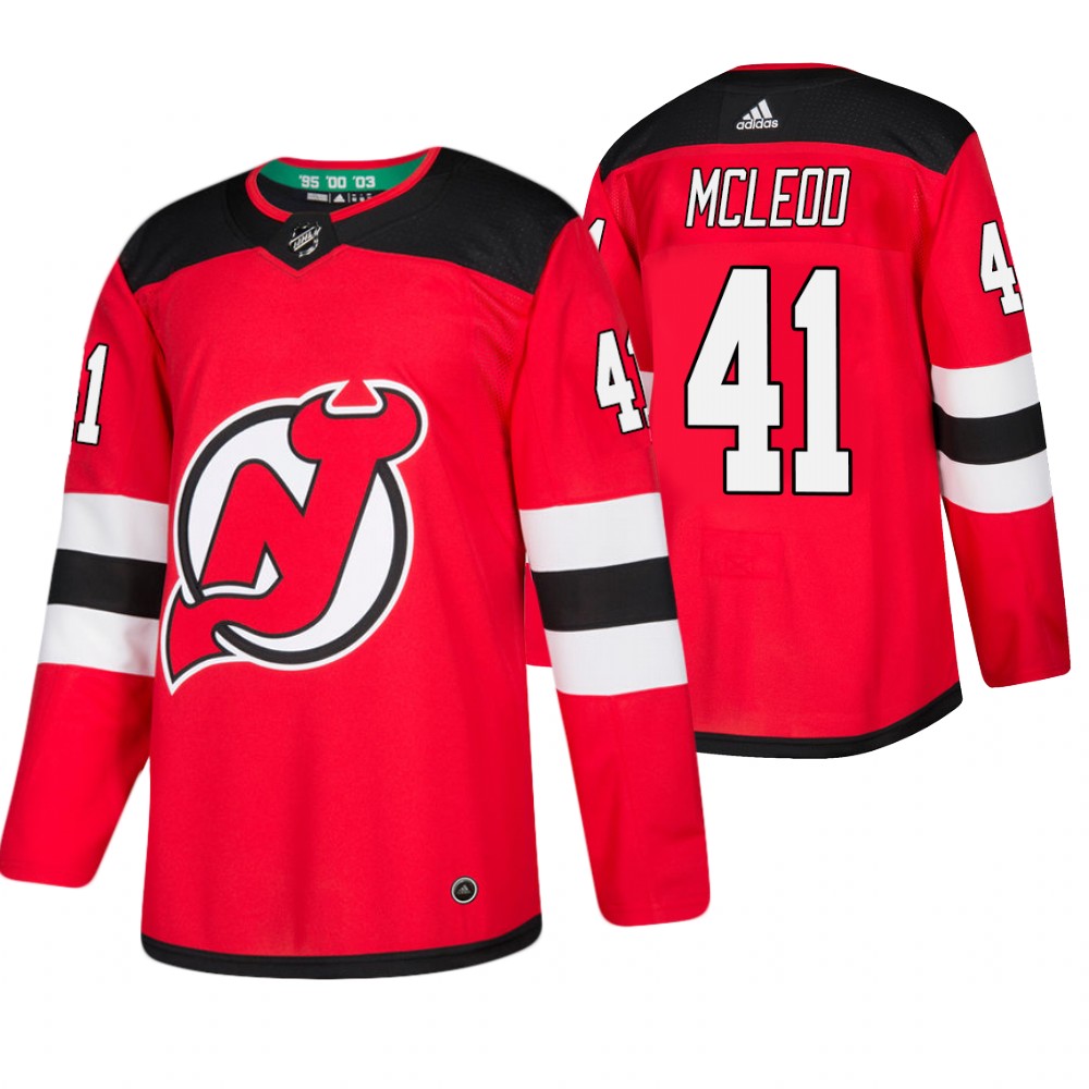 Devils Michael McLeod Red Authentic Home Jersey