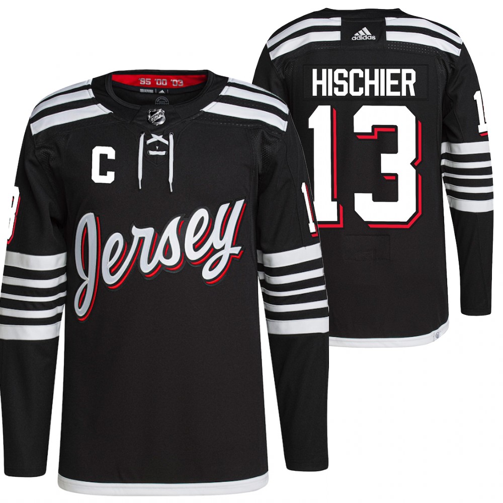 Devils Nico Hischier 2021-22 Alternate Black Authentic Pro Jersey