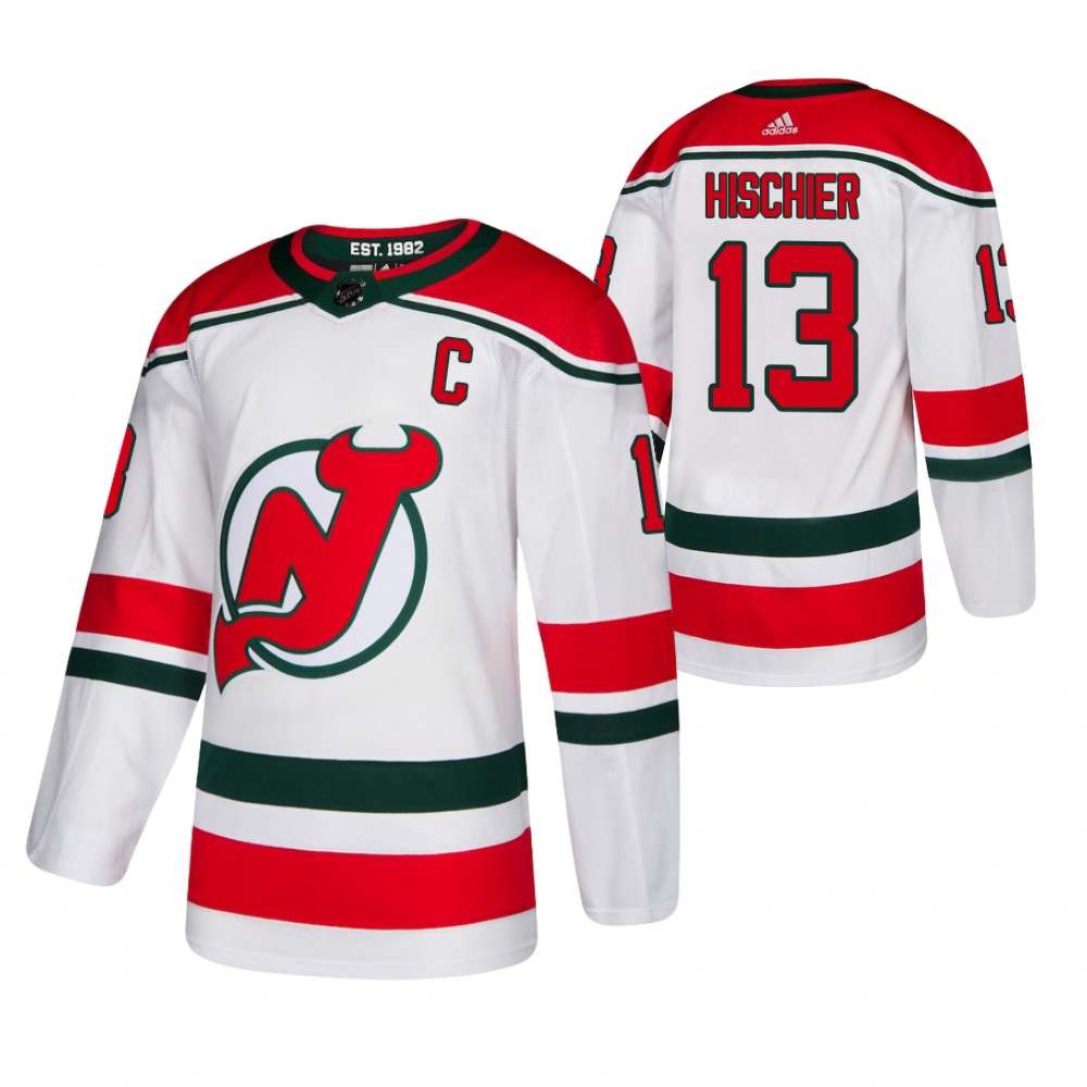 Devils Nico Hischier Authentic White Alternate Jersey