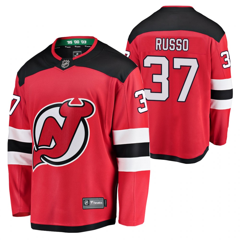 Devils Robbie Russo Jersey Home Red Player Men