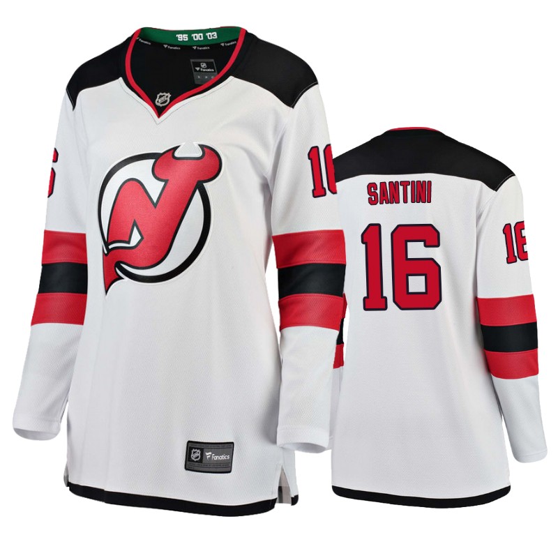 Devils Steven Santini White Breakaway Fanatics Branded Jersey