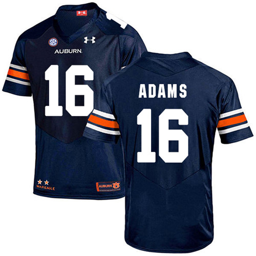 Devin Adams Auburn Tigers Men's Jersey - #16 NCAA Navy Blue Stitched Authentic