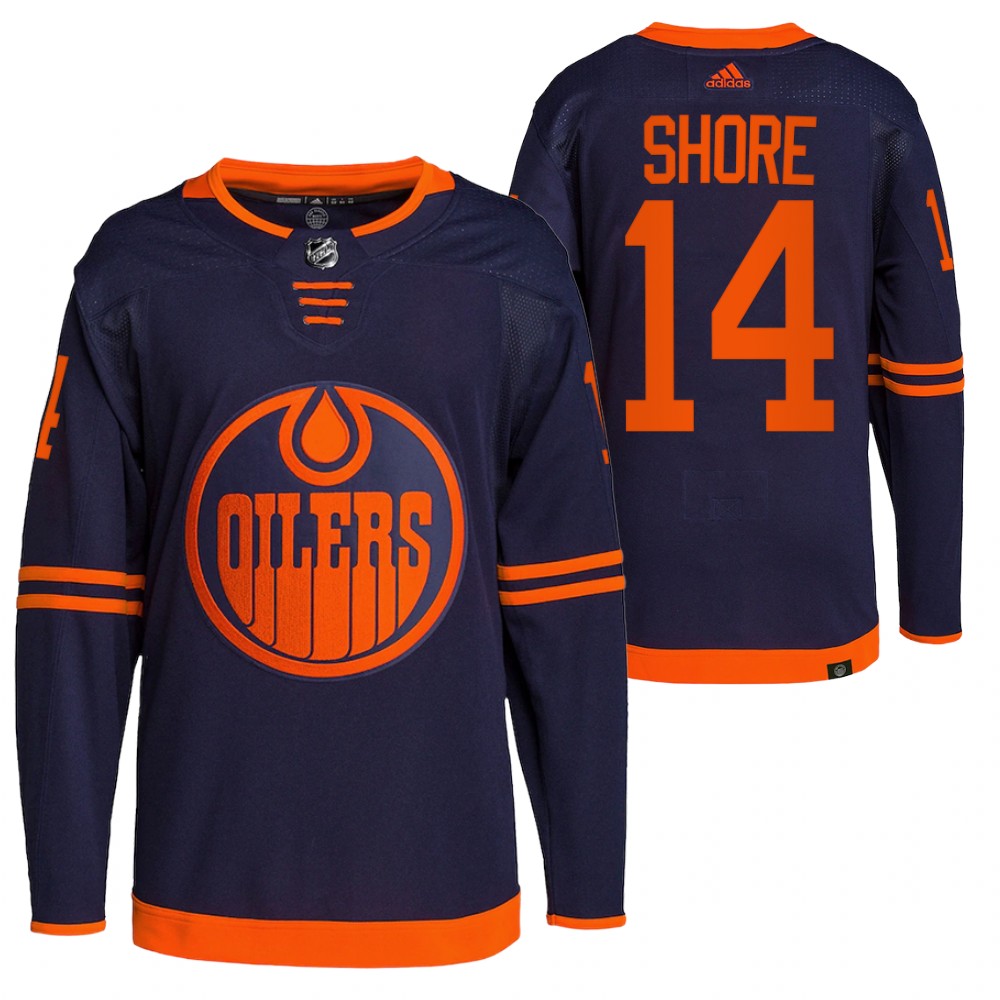 Devin Shore Edmonton Oilers Navy Alternate Primegreen Authentic Pro Jersey