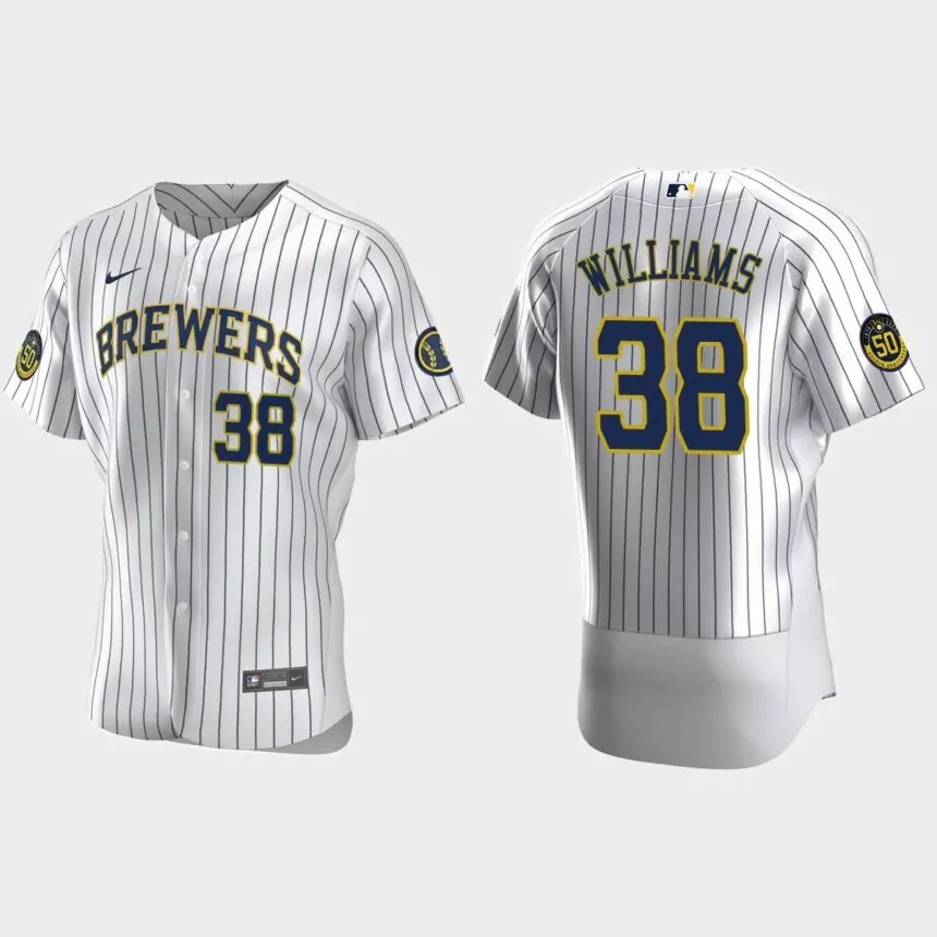 Devin Williams #38 Milwaukee Brewers Authentic Home Jersey – White