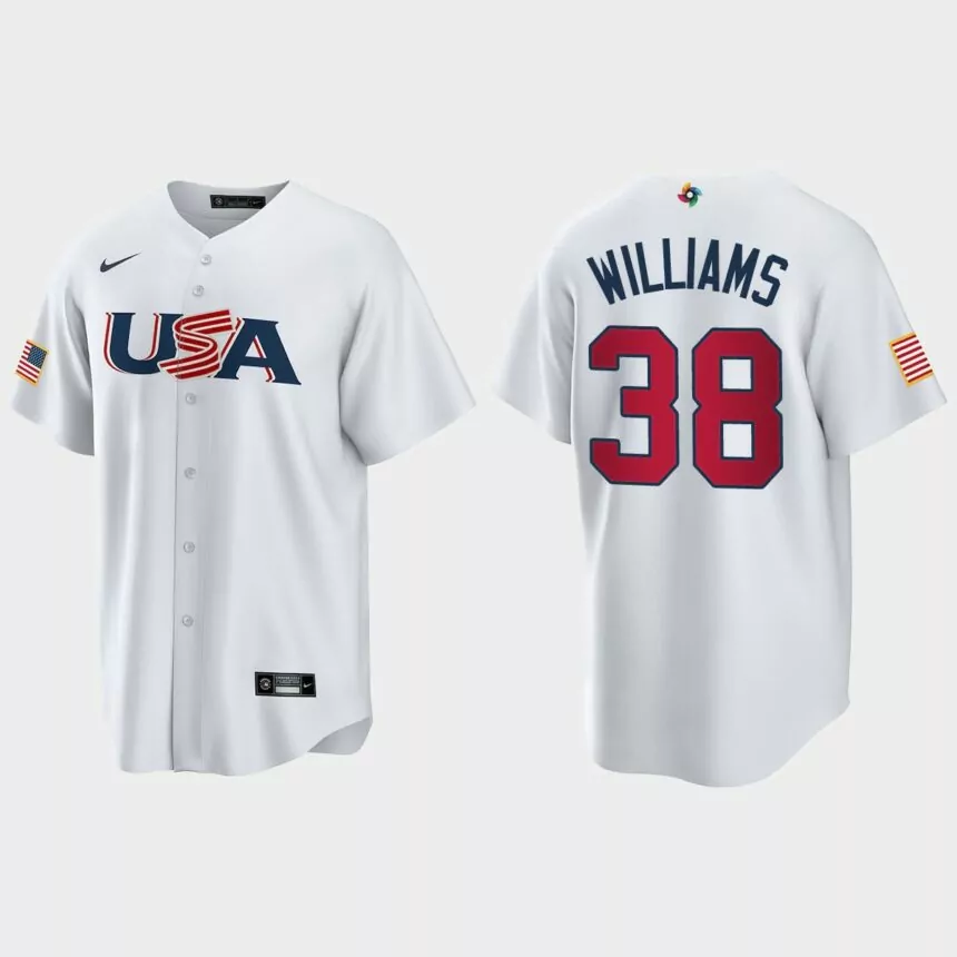 Devin Williams Milwaukee Brewers 2023 World Baseball Classic USA Replica Jersey – White