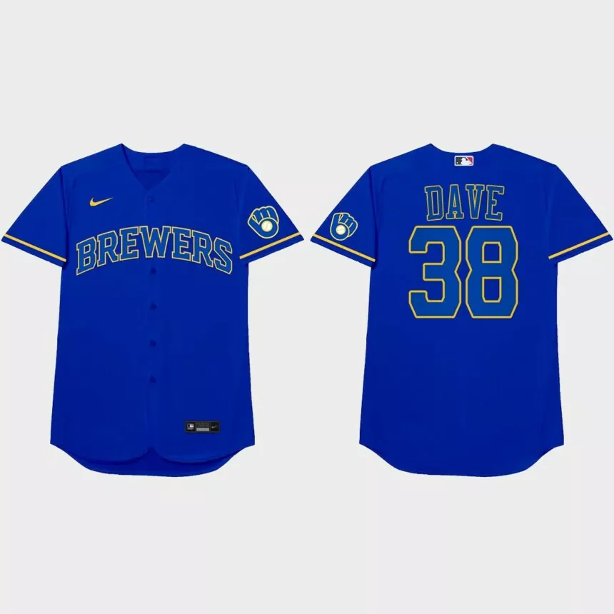 Devin Williams Nickname Brewers 2021 Players’ Weekend Dave Jersey – Royal