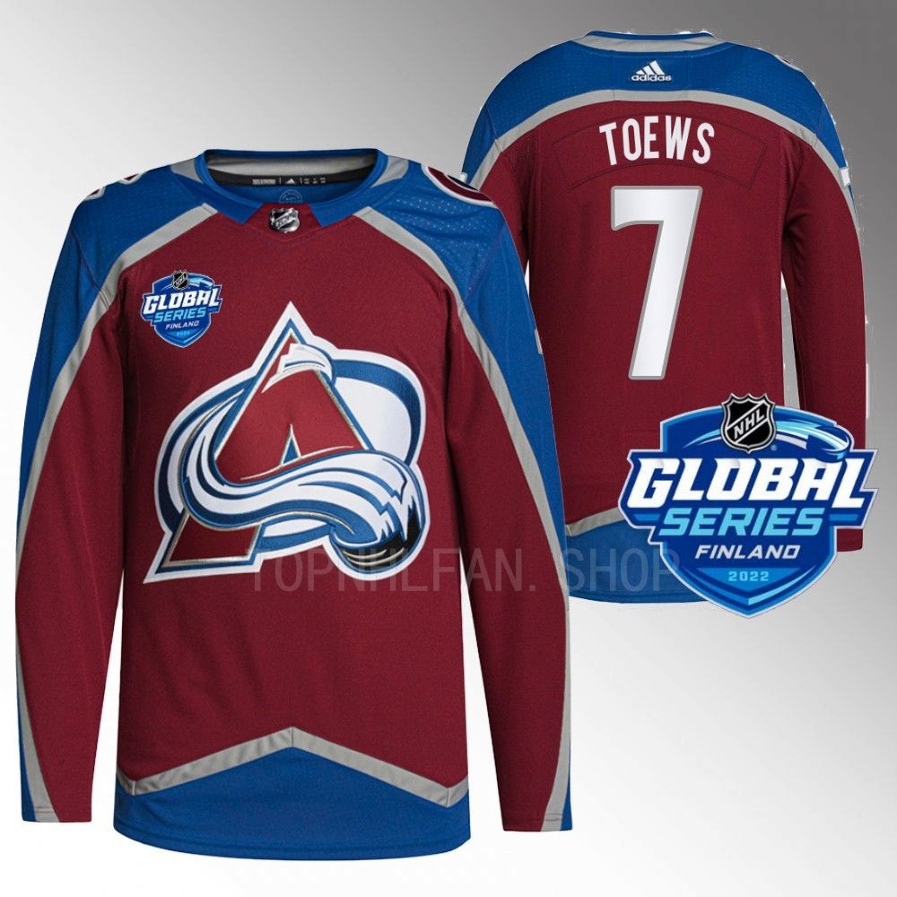 Devon Toews Colorado Avalanche Burgundy 2022 NHL Global Series Authentic Jersey