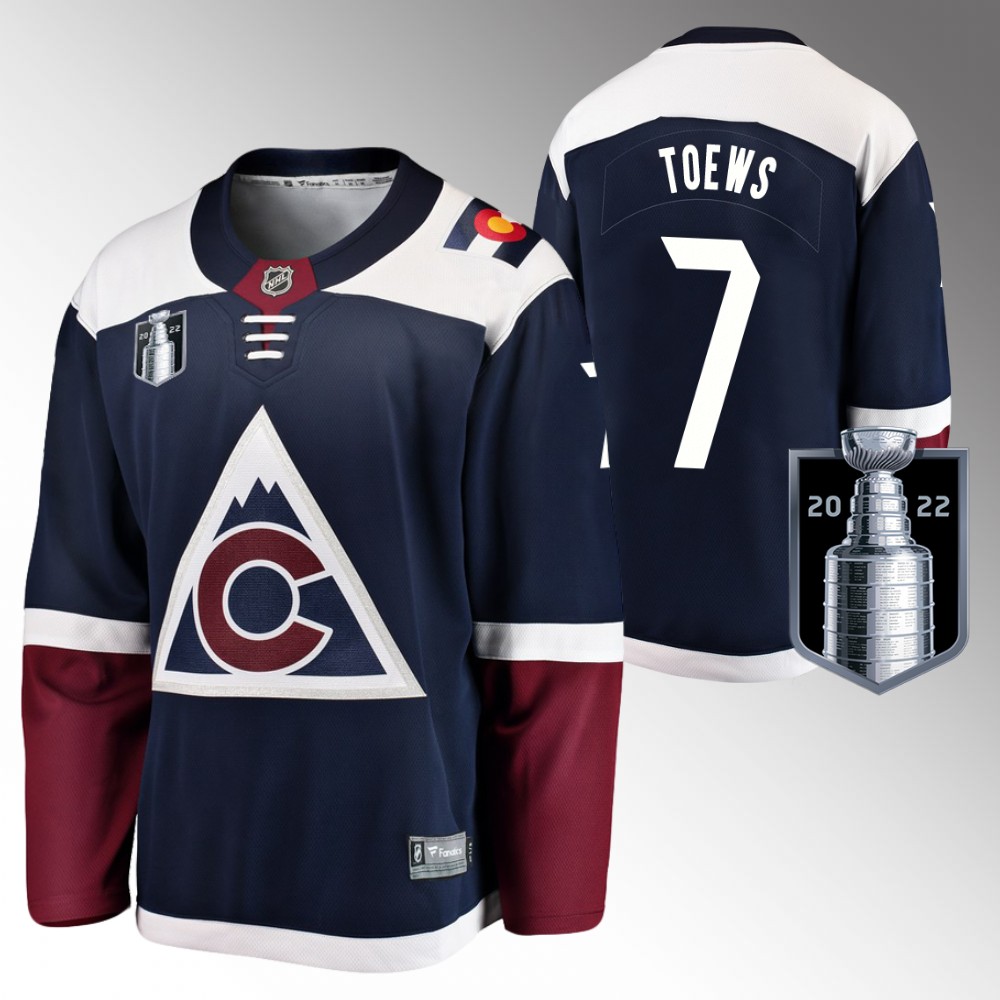 Devon Toews Jersey Colorado Avalanche 2022 Stanley Cup Finals Navy Alternate