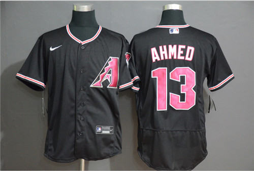 Diamondbacks 13 Nick Ahmed Black Nike Flexbase Jersey