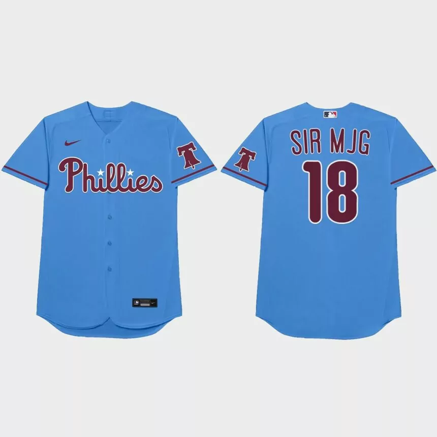 Didi Gregorius Nickname Phillies 2021 Players’ Weekend Sir MJG Jersey – Blue