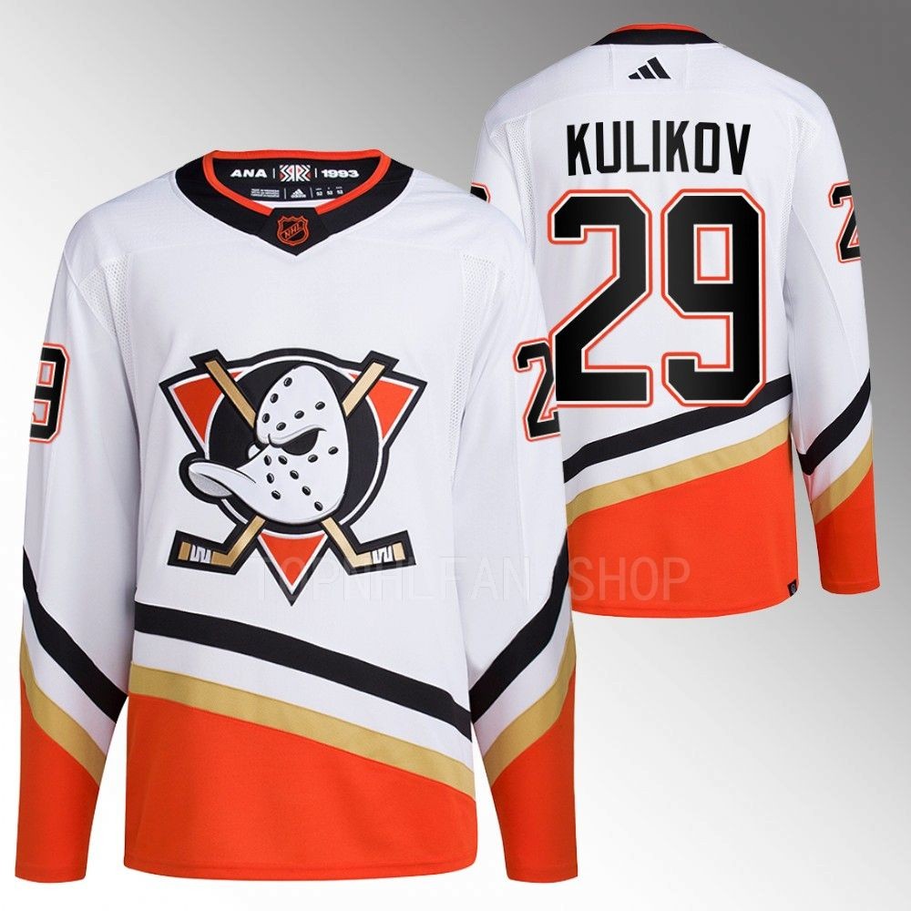 Dmitry Kulikov Anaheim Ducks Reverse Retro 2.0 Authentic Primegreen White 2022 Jersey