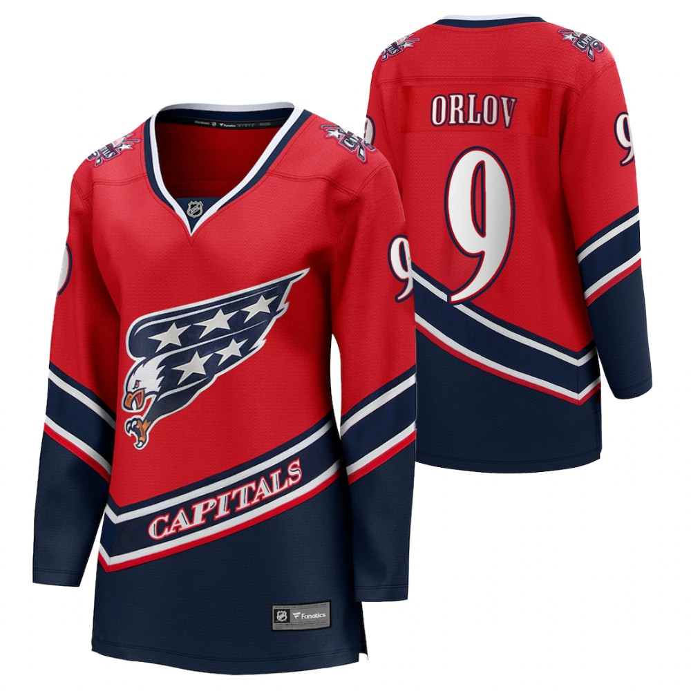 Dmitry Orlov Washington Capitals 2021 Reverse Retro Red Women Jersey Special Edition