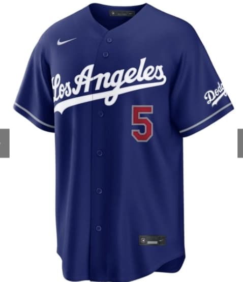 Dodgers   Jersey - Stitched Will Smith  Freddie Freeman   5