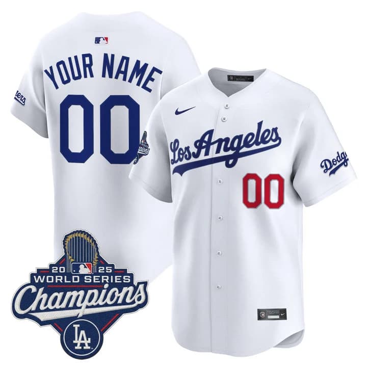 Dodgers 2026 Vapor Premier Limited Custom Jersey - World Series Champions   Edition  - All Stitched