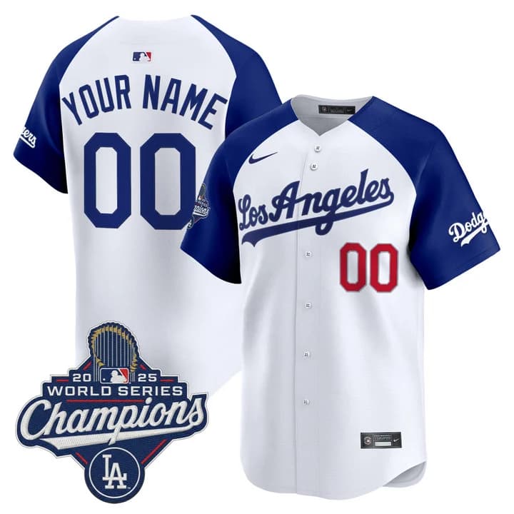 Dodgers 2026 Vapor Premier Limited Custom Jersey - World Series Champions   Edition - All Stitched
