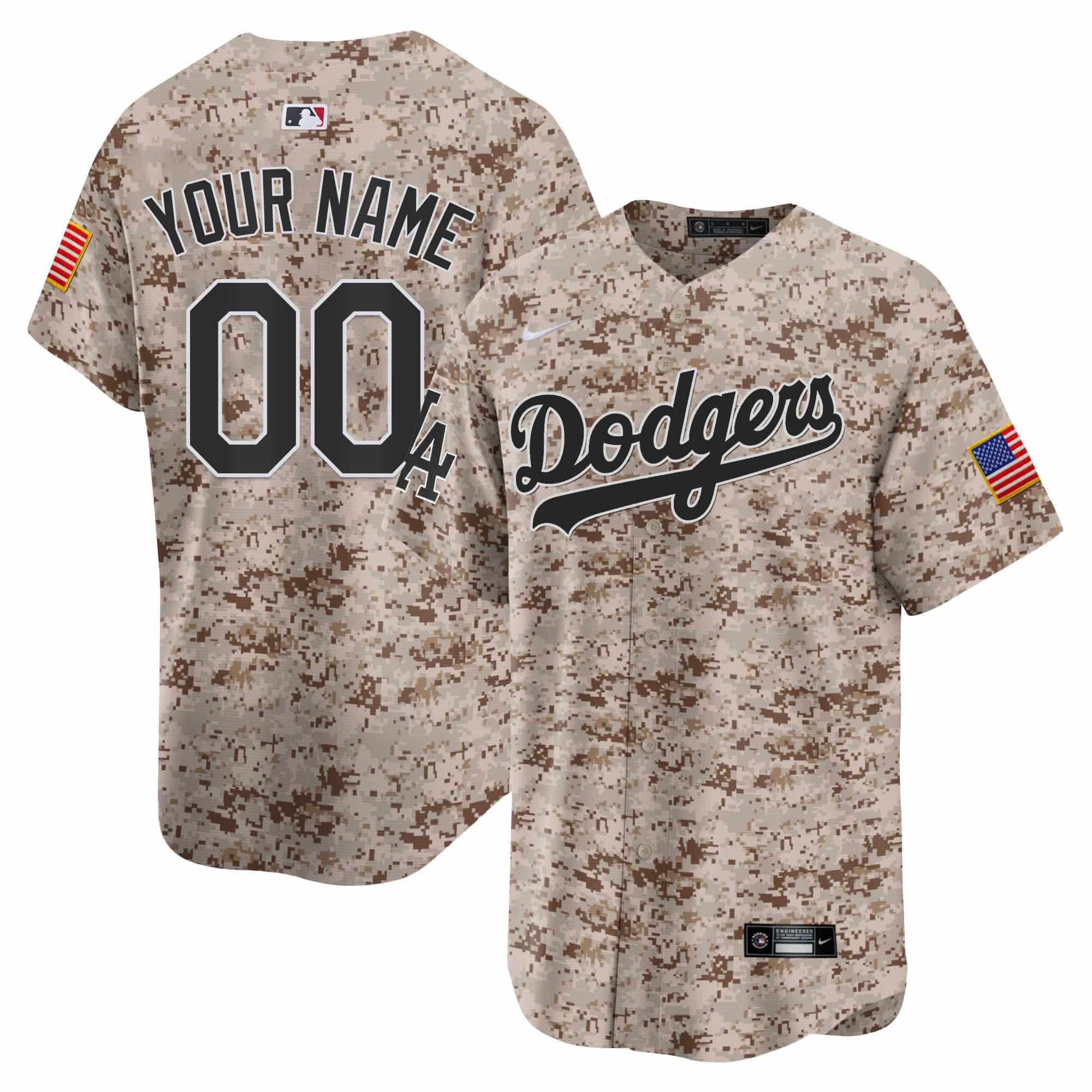 Dodgers Armed Forces Day Vapor  Premier Limited Custom Jersey – All Stitched