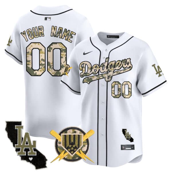Dodgers Armed Forces Day Vapor Premier Limited Custom Jersey  – All Stitched