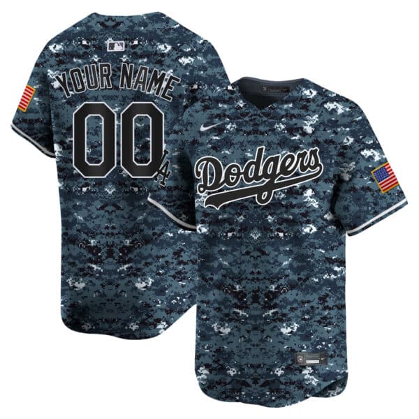Dodgers Armed Forces Day Vapor Premier Limited Custom Jersey –   All Stitched