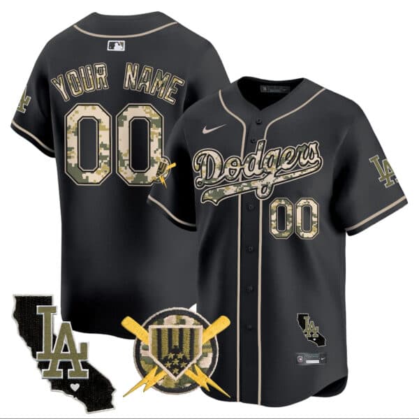 Dodgers Armed Forces Day Vapor Premier Limited Custom Jersey – All Stitched