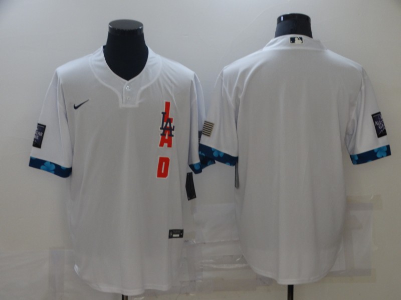 Dodgers Blank White Nike 2021 MLB All-Star Cool Base Jersey
