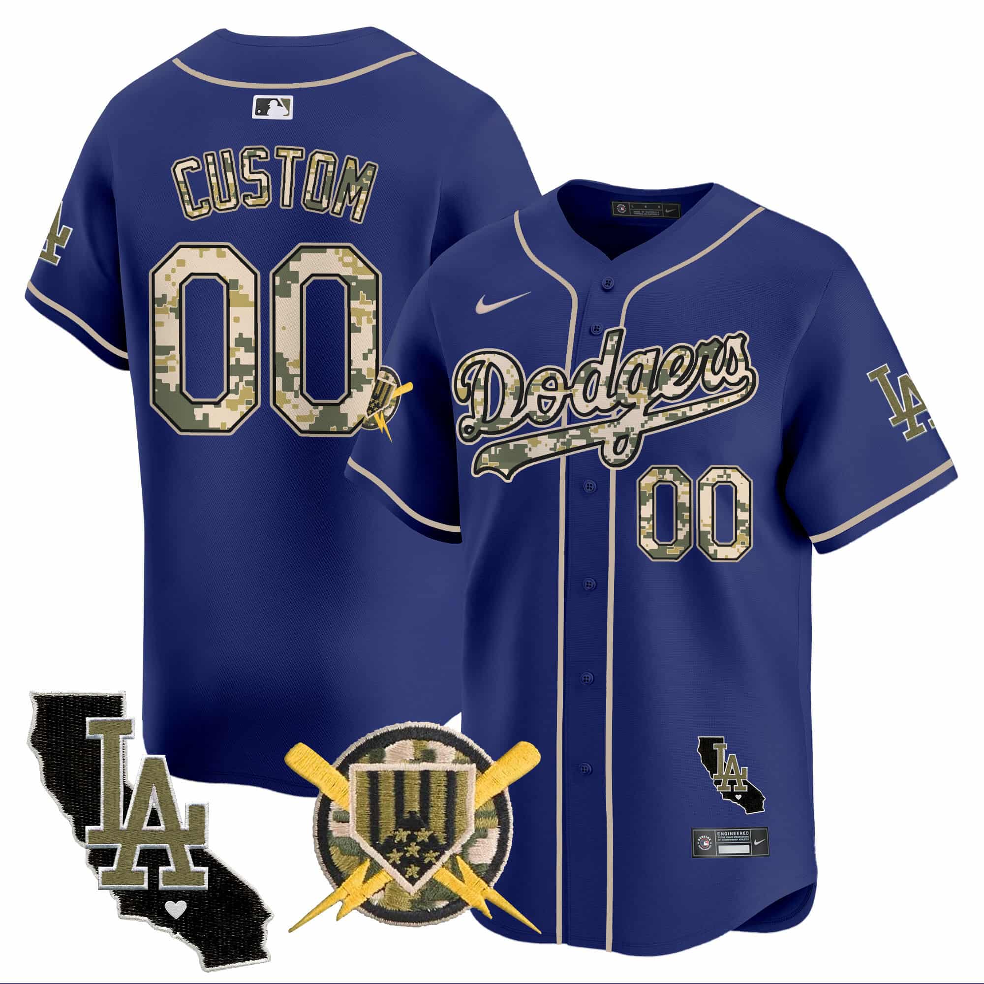 Dodgers USMC Alternate Vapor Premier  Limited Custom Jersey – All Stitched